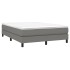 Cama box spring con colchón tela gris oscuro 140x190