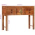 Mesa consola madera maciza de acacia rugosa 120x32x80