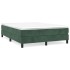 Cama box spring con colchón terciopelo verde oscuro 140x200