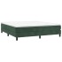 Cama box spring con colchón terciopelo verde oscuro 180x200