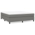 Cama box spring con colchón tela gris oscuro 160x200