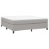 Cama box spring con colchón tela gris claro 180x200