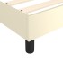 Cama box spring con colchón cuero sintético crema