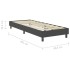 Estructura de cama Box Spring tela gris 90x200