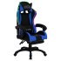 Silla gaming con luces LED RGB cuero sintético azul y