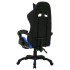 Silla gaming con luces LED RGB cuero sintético azul y