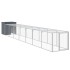 Gallinero con corral acero galvanizado gris 110x813x110