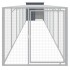 Gallinero con corral acero galvanizado gris 110x813x110