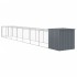 Gallinero con corral acero galvanizado gris 110x813x110