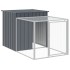 Gallinero con corral acero galvanizado gris 110x813x110