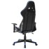 Silla de gaming de cuero sintético negro y