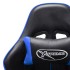 Silla de gaming de cuero sintético negro y