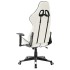 Silla de gaming de cuero sintético blanco y