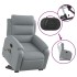 Sillón de masaje eléctrico reclinable elevable tela gris