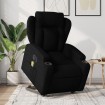 Sillón de masaje eléctrico reclinable elevable tela negro