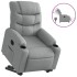 Sillón eléctrico reclinable elevable de tela gris