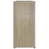 Aparador contrachapada blanco y roble Sonoma 120x35,5x75