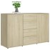 Aparador madera contrachapada color roble Sonoma 120x35x75