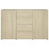 Aparador madera contrachapada color roble Sonoma 120x35x75