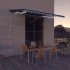 Toldo con LED y sensor de viento azul y blanco 500x300