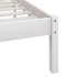 Estructura de cama madera maciza individual blanco 75x190