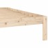 Estructura de cama de madera maciza de pino 160x200