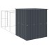 Caseta de perros con corral acero galvanizado 165x455x181