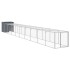 Gallinero con corral acero galvanizado gris 110x1017x110