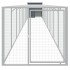 Gallinero con corral acero galvanizado gris 110x1017x110