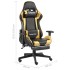 Silla gaming giratoria con reposapiés PVC