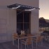 Toldo con LED y sensor de viento azul y blanco 350x250