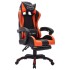 Silla gaming con luces LED RGB cuero sintético naranja y