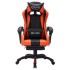 Silla gaming con luces LED RGB cuero sintético naranja y