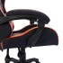 Silla gaming con luces LED RGB cuero sintético naranja y