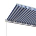 Toldo automático retráctil azul y blanco 450x350