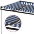 Toldo manual retráctil con LED azul y blanco 500x300