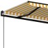 Toldo retráctil automático amarillo y blanco 400x350