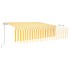 Toldo automático retráctil con persiana amarillo y blanco 6x3