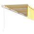 Toldo automático retráctil con persiana amarillo y blanco 6x3