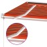 Toldo automático LED sensor de viento naranja marrón 300x250