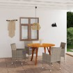 Juego de comedor para jardín de 5 piezas beige