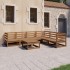 Muebles de jardín 7 piezas marrón miel madera maciza de