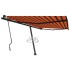 Toldo de pie retráctil manual naranja y marrón 400x300