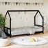 Estructura de cama para niños madera de pino negro 80x200