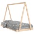 Estructura de cama infantil madera maciza de pino 90x190