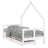 Estructura cama infantil y cajones madera pino blanco 80x160