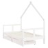 Estructura cama infantil y cajones madera pino blanco 80x160