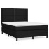 Cama box spring con colchón tela negro 140x200