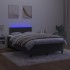 Cama box spring colchón y LED terciopelo negro 120x200