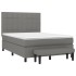 Cama box spring con colchón tela gris oscuro 140x190